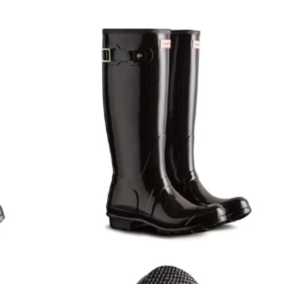 Hunter Glossy Black Women's Rain Boots - Picture 15 of 15